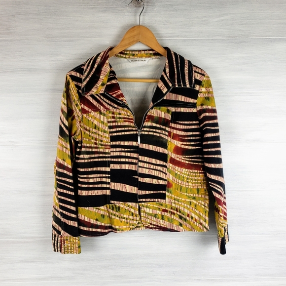 Draper's & Damon's Zip Animal Print Blazer Jacket - Picture 8 of 11